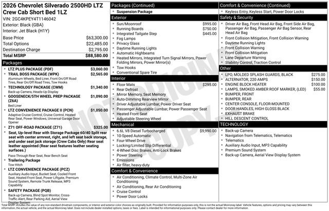 New 2026 Chevrolet Silverado 2500 LTZ w/ LTZ Plus Package image 4