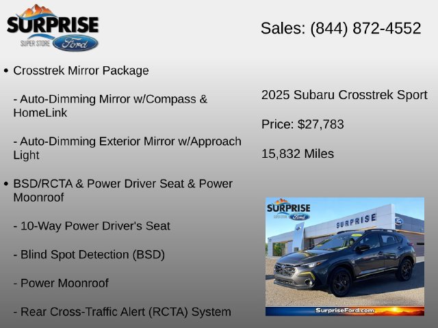 Used 2025 Subaru Crosstrek 2.5i Sport w/ Crosstrek Mirror Package AWD/4WD image 6