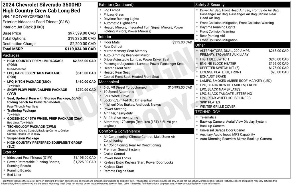 Certified 2024 Chevrolet Silverado 3500 High Country w/ High Country Premium Package AWD/4WD image 2