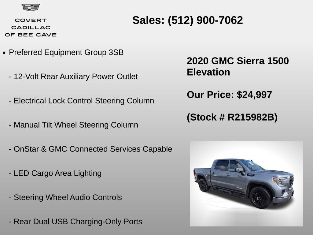 Used 2020 GMC Sierra 1500 Elevation w/ Elevation Value Package image 18