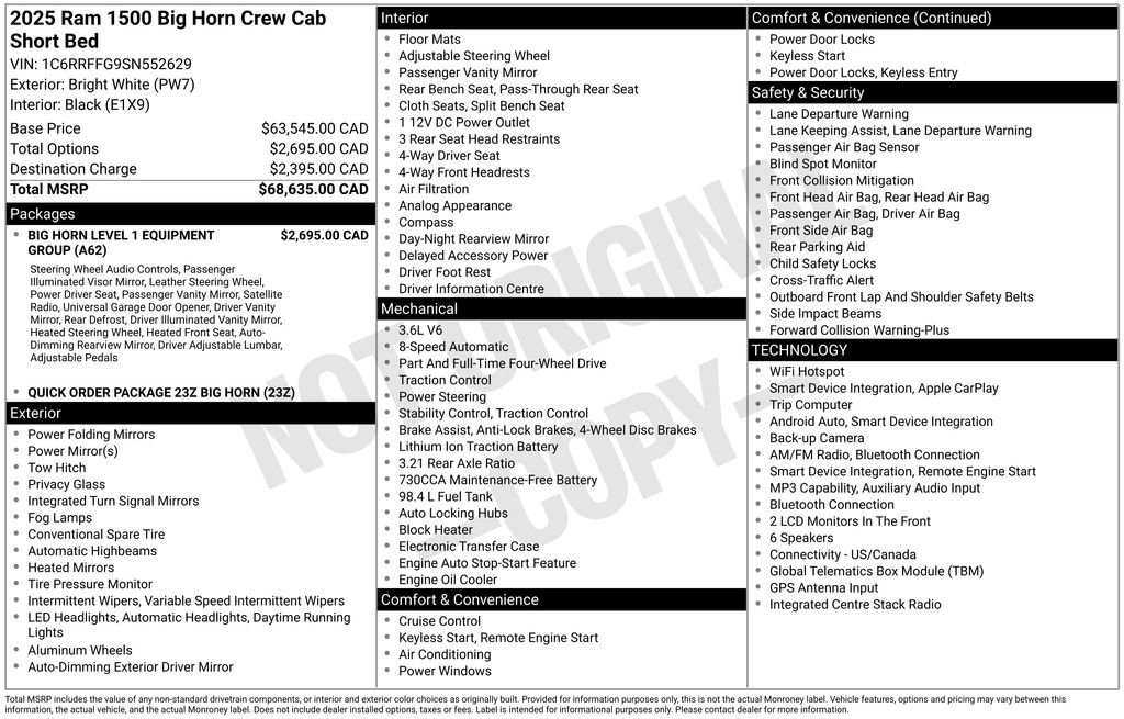 Used 2025 RAM 1500 Big Horn AWD/4WD image 33