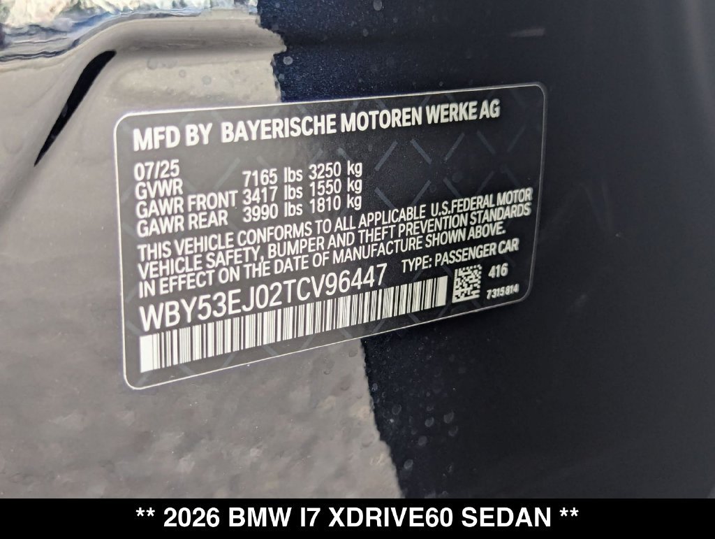 New 2026 BMW i7 xDrive60 AWD/4WD image 21