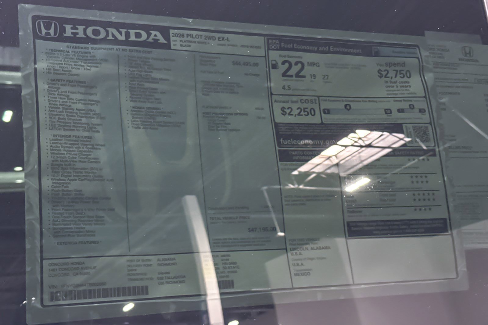 New 2026 Honda Pilot EX-L image 34