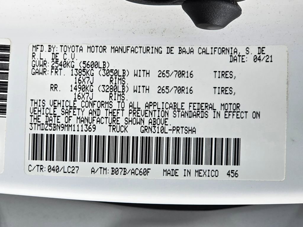 Used 2021 Toyota Tacoma TRD Off-Road w/ TRD Premium Off Road Package image 53