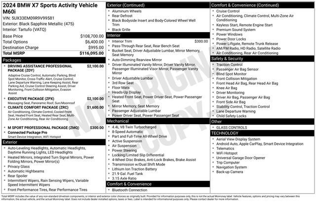 Certified 2024 BMW X7 M60i w/ Executive Package image 21