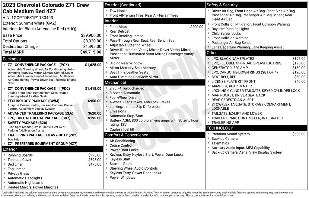 Used 2023 Chevrolet Colorado Z71 w/ Z71 Convenience Package 2 image 4