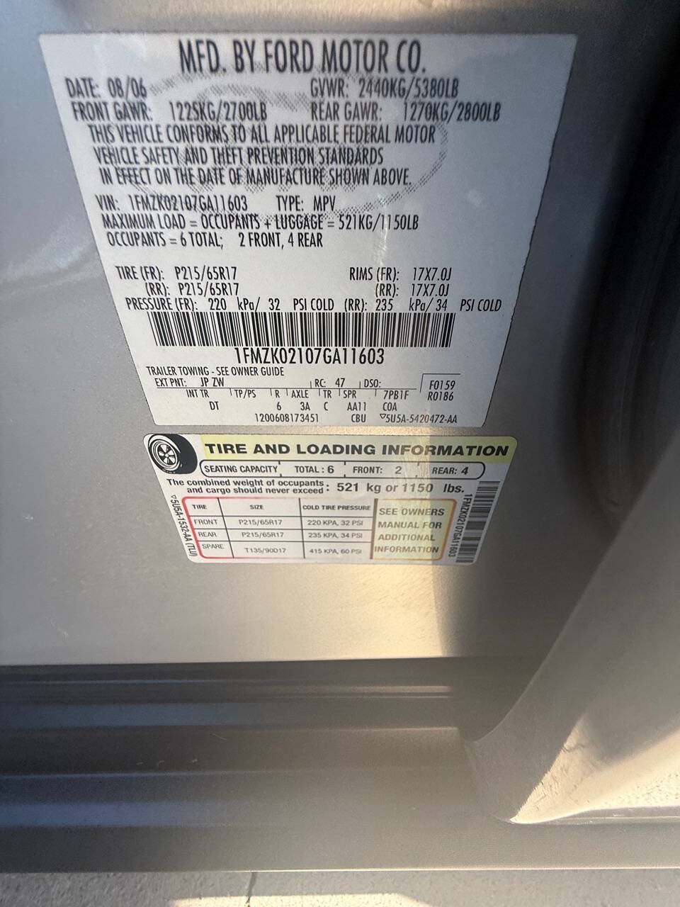 Used 2007 Ford Freestyle SEL FWD image 29