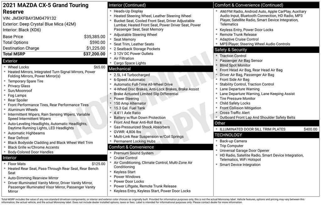 Used 2021 MAZDA CX-5 Grand Touring Reserve image 38