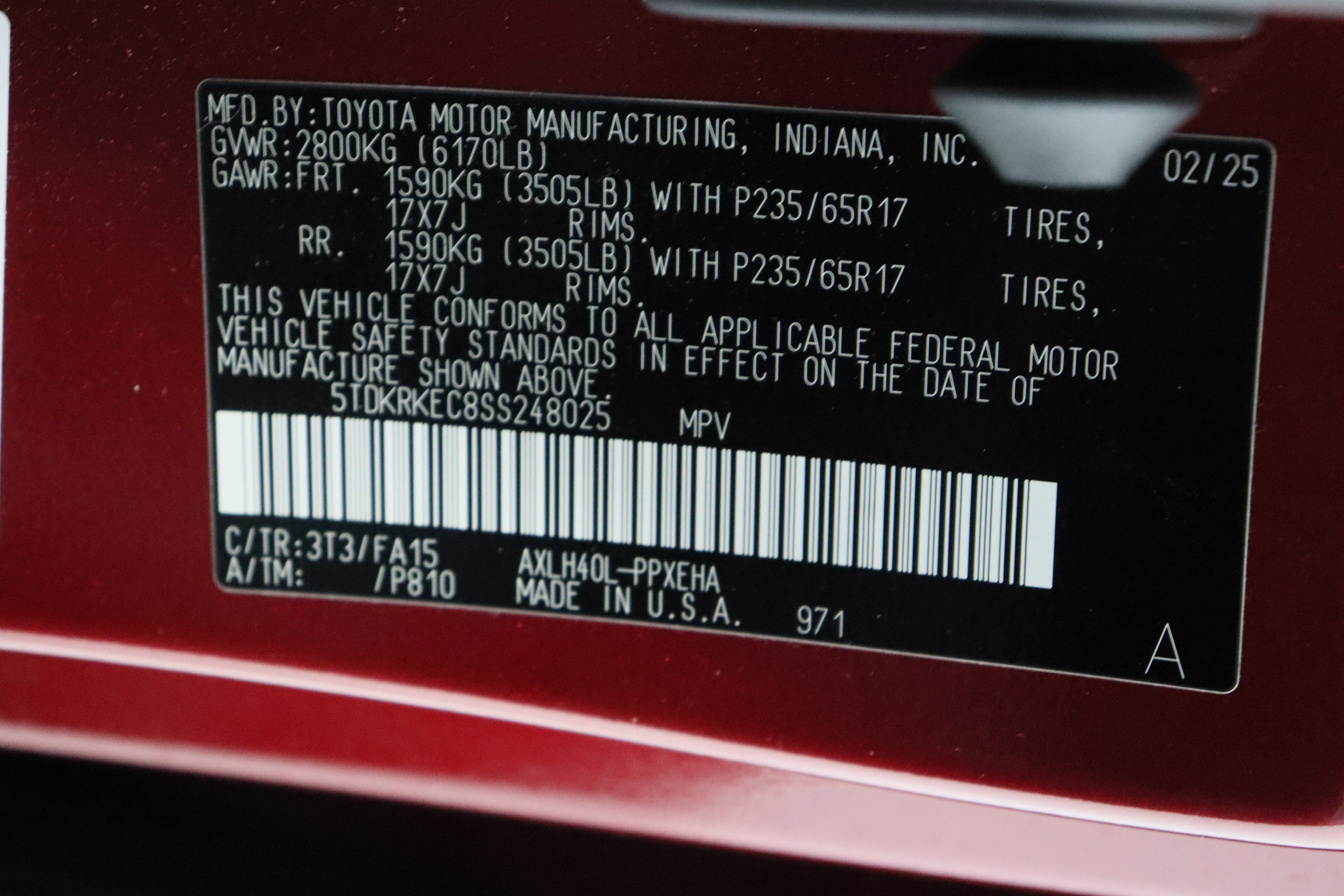 Used 2025 Toyota Sienna LE image 40