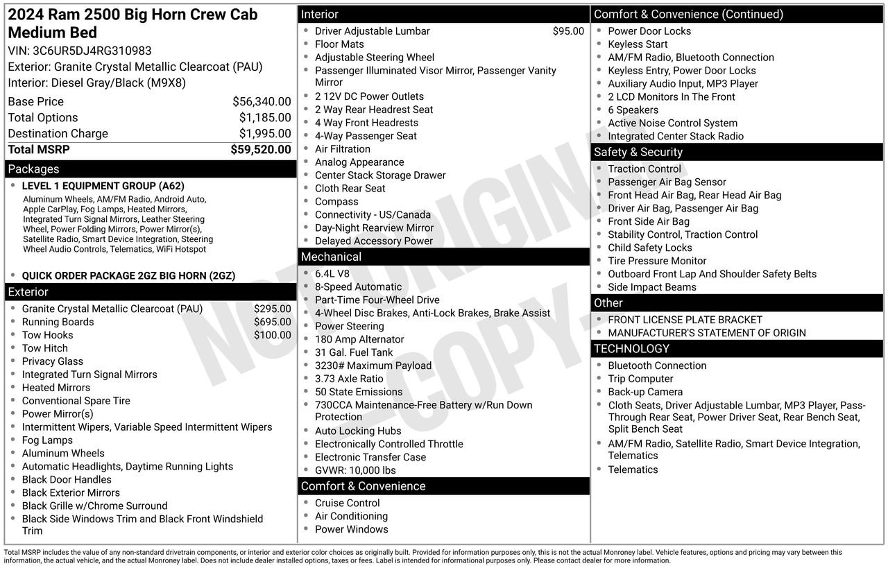 Used 2024 RAM 2500 Big Horn image 46