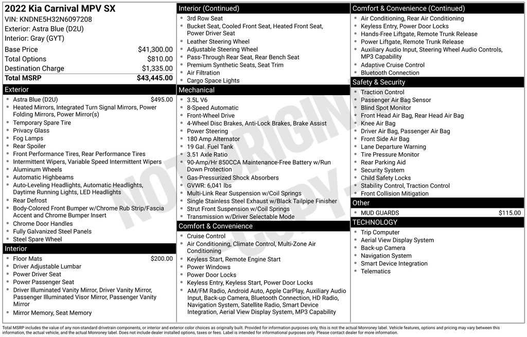 Used 2022 Kia Carnival SX image 35