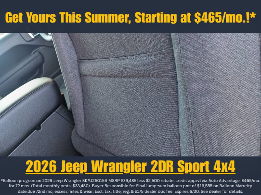 New 2026 Jeep Wrangler Sport AWD/4WD image 24