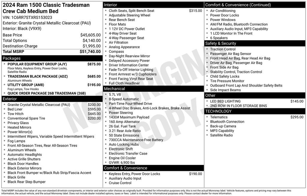 Used 2024 RAM 1500 Tradesman w/ Popular Equipment Group image 40