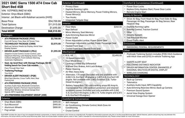 Certified 2021 GMC Sierra 1500 AT4 w/ AT4 Premium Package image 5