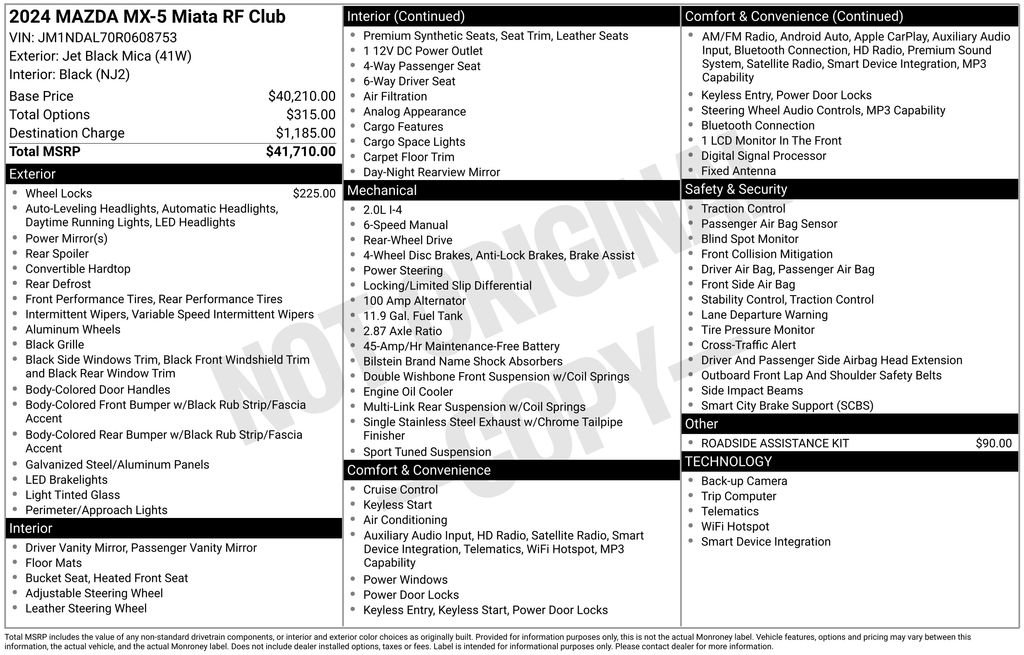 Used 2024 MAZDA MX-5 Miata RF Club image 6