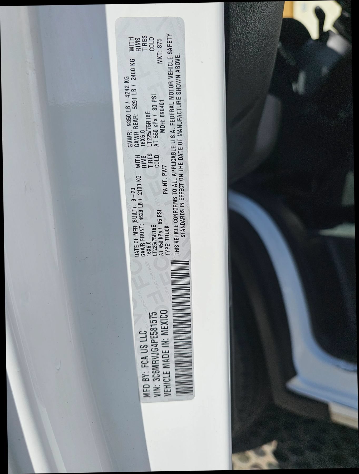 Used 2023 RAM ProMaster 3500 w/ Fleet Safety Group FWD image 28