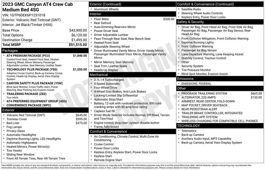 Used 2023 GMC Canyon AT4 w/ AT4 Premium Package image 3