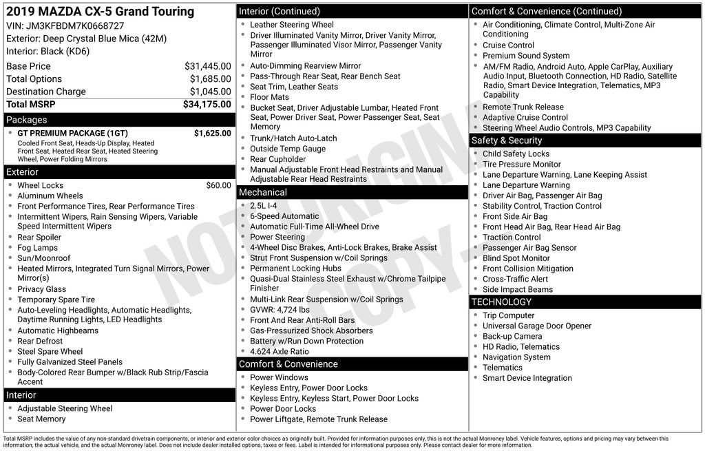 Used 2019 MAZDA CX-5 Grand Touring w/ GT Premium Package image 33