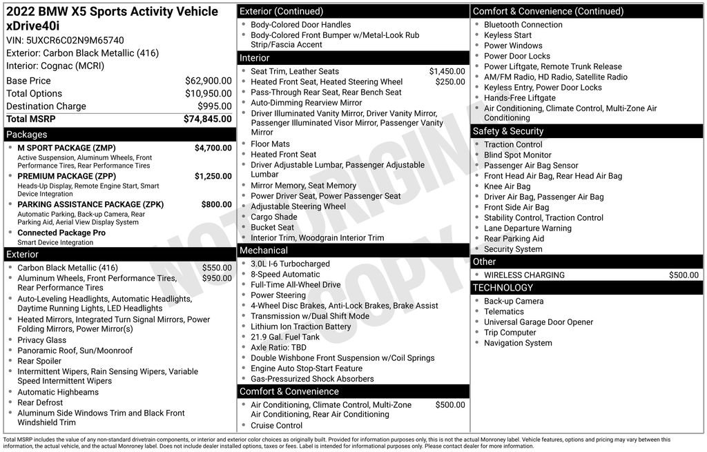 Certified 2022 BMW X5 xDrive40i w/ M Sport Package AWD/4WD image 2
