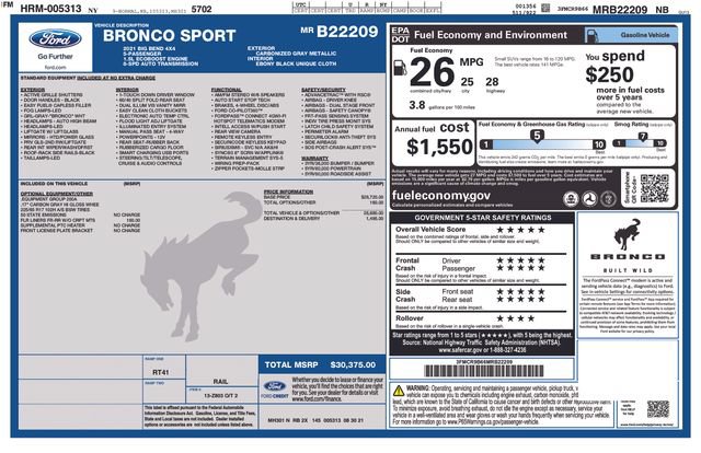 Used 2021 Ford Bronco Sport Big Bend AWD/4WD image 15