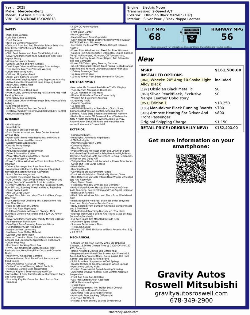 Used 2025 Mercedes-Benz G 580 w/ EQ Technology image 3