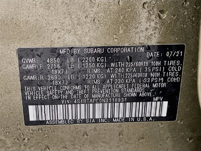 Used 2022 Subaru Outback Touring AWD/4WD image 11