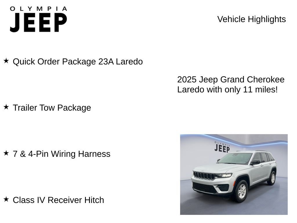 New 2025 Jeep Grand Cherokee Laredo w/ Trailer Tow Package image 7