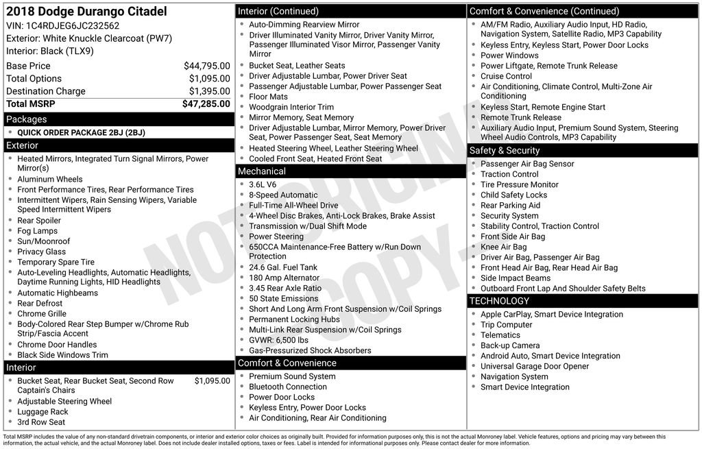 Used 2018 Dodge Durango Citadel AWD/4WD image 31