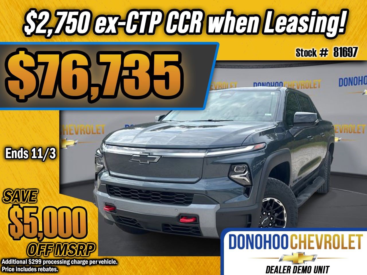 New 2026 Chevrolet Silverado EV Trail Boss w/ Premium Package image 1