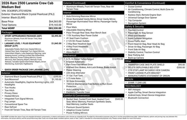 New 2026 RAM 2500 Laramie w/ Sport Appearance Package image 18