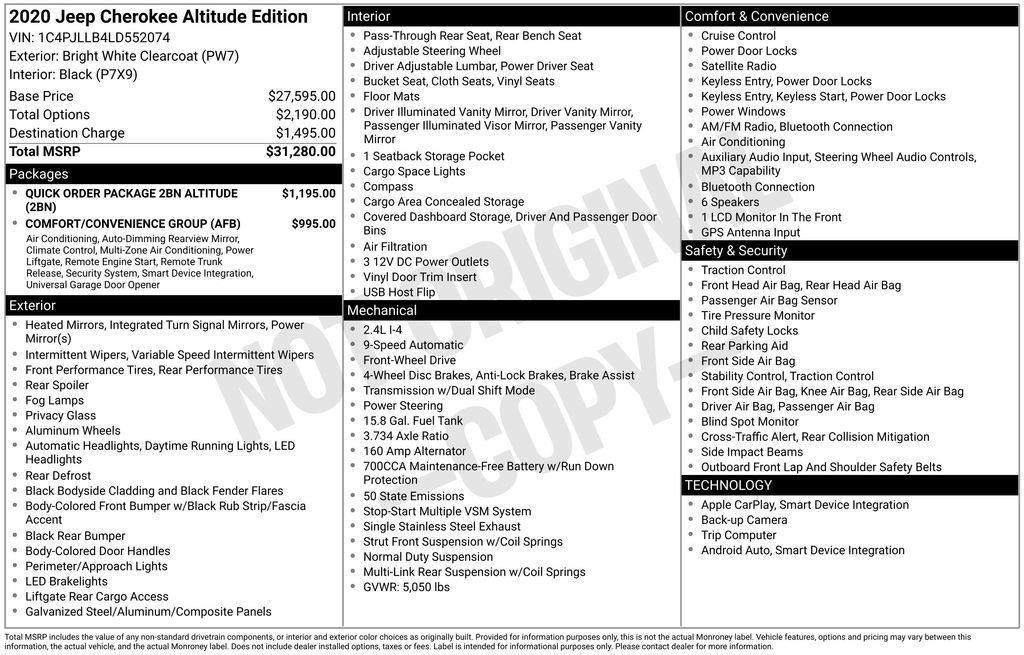 Used 2020 Jeep Cherokee Latitude Plus image 8