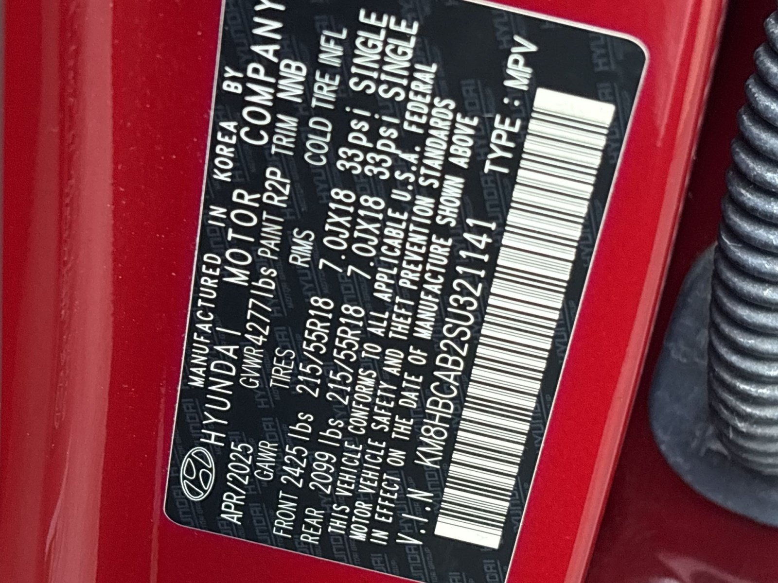 Certified 2025 Hyundai Kona SEL AWD/4WD image 28