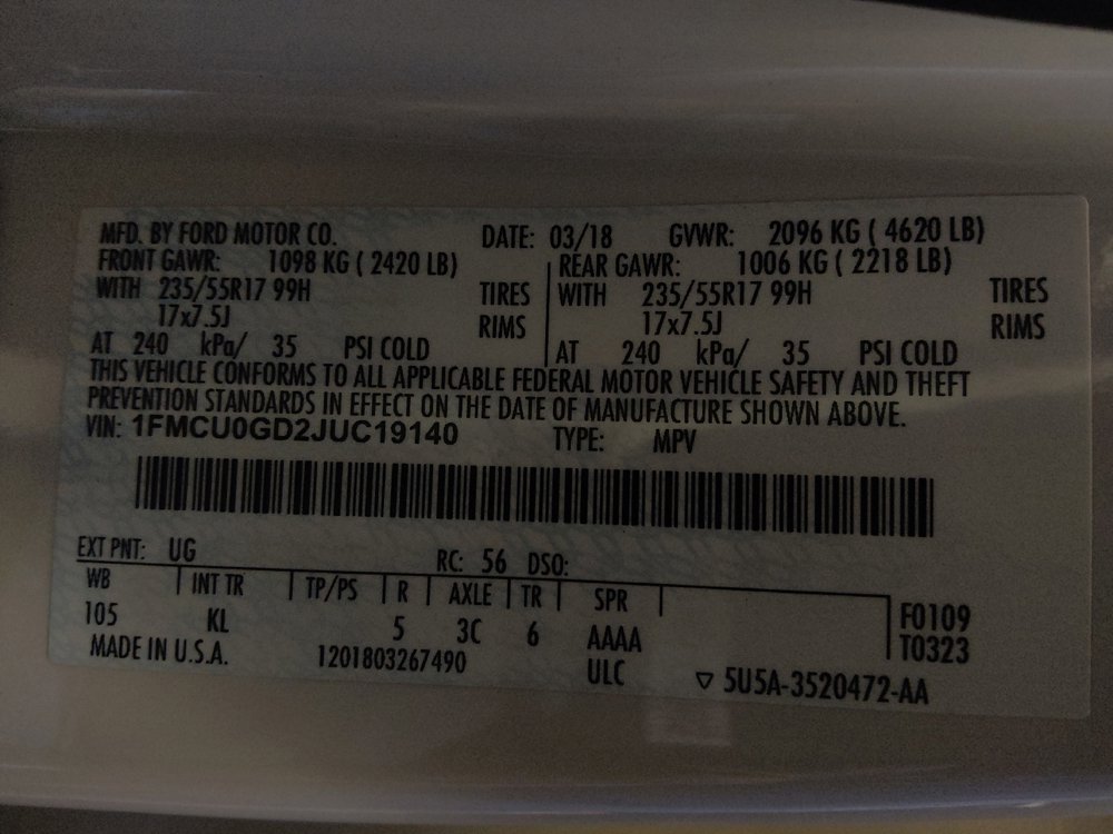 Used 2018 Ford Escape SE w/ SE Sync 3 Package image 33