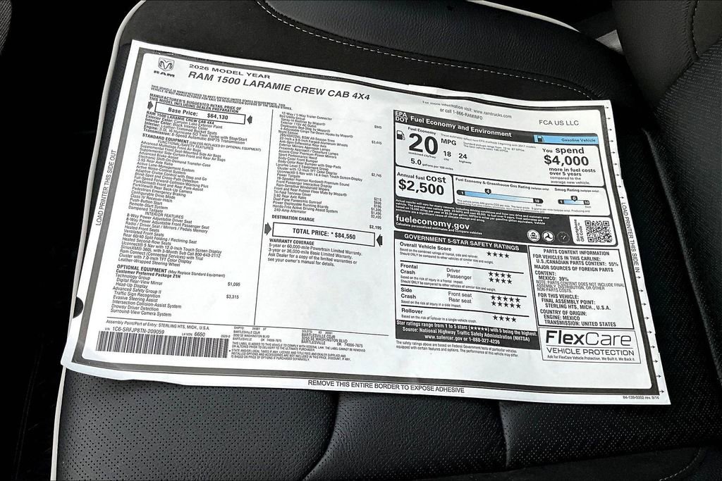 New 2026 RAM 1500 Laramie w/ Night Edition AWD/4WD image 14
