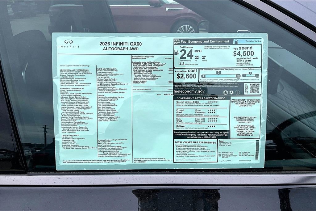 New 2026 INFINITI QX60 Autograph w/ Dark Cargo Package image 24