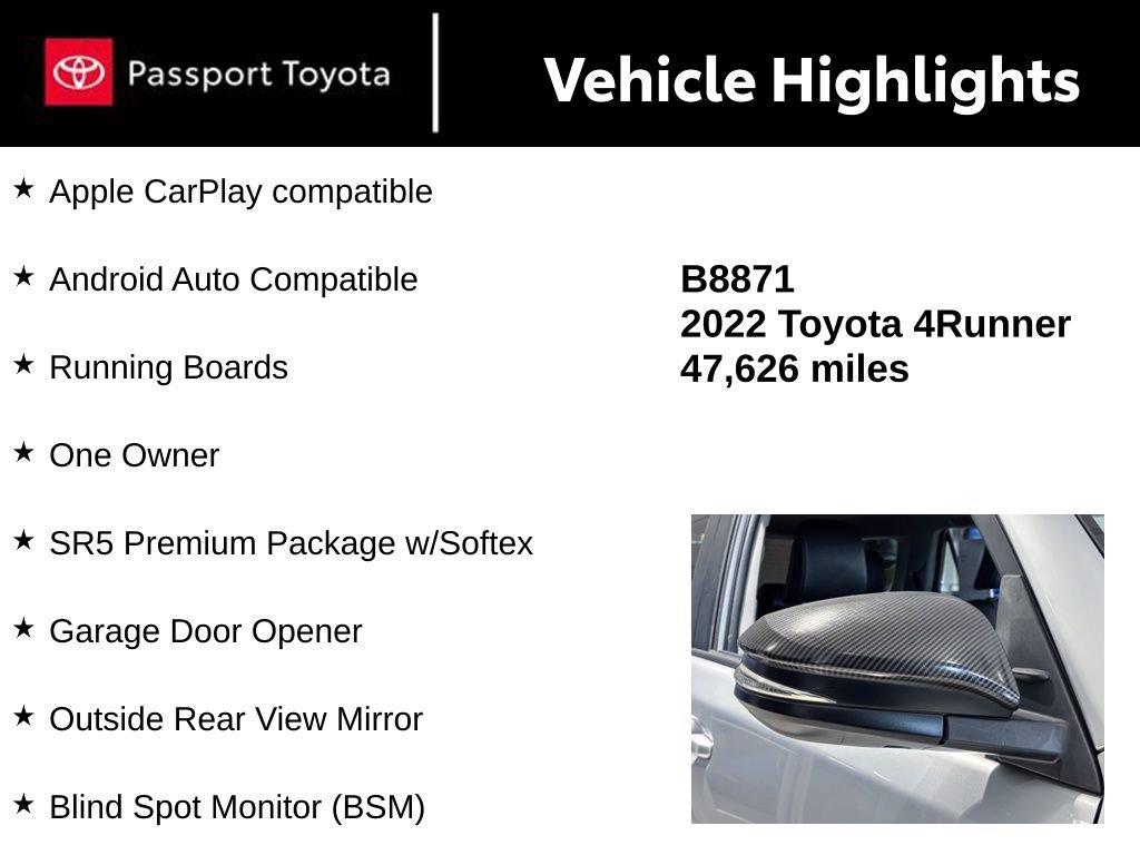 Certified 2022 Toyota 4Runner SR5 Premium image 15