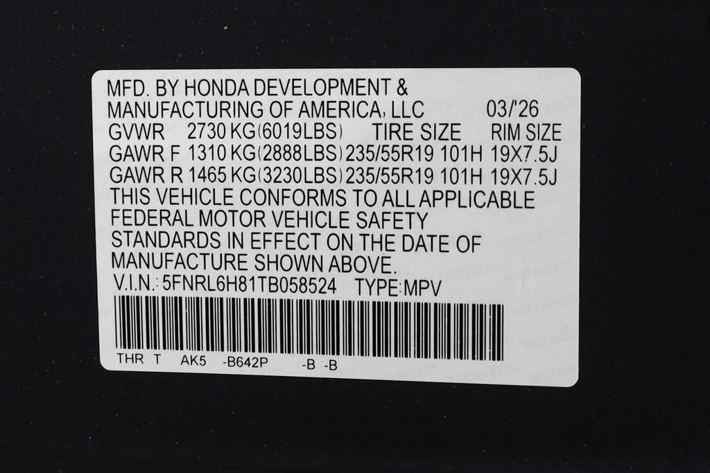 New 2026 Honda Odyssey Touring image 15