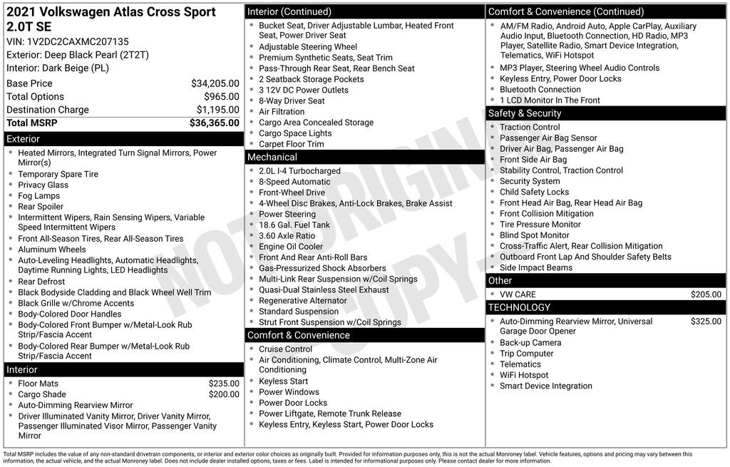 Used 2021 Volkswagen Atlas Cross Sport SE image 27