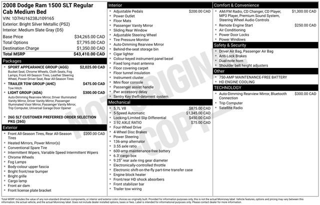 Used 2008 Dodge Ram 1500 Truck SLT w/ Sport Appearance Group image 29