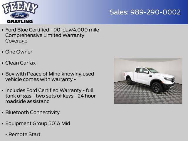 Certified 2020 Ford Ranger Lariat w/ Equipment Group 501A Mid image 4
