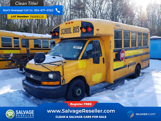Used 2014 Chevrolet Express 3500 Extended w/ School Bus Package RWD image 3