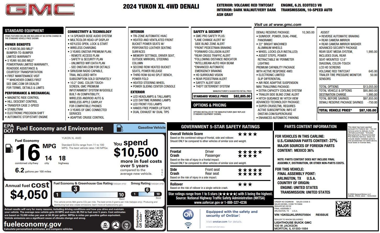 Used 2024 GMC Yukon XL Denali w/ Denali Reserve Package image 40