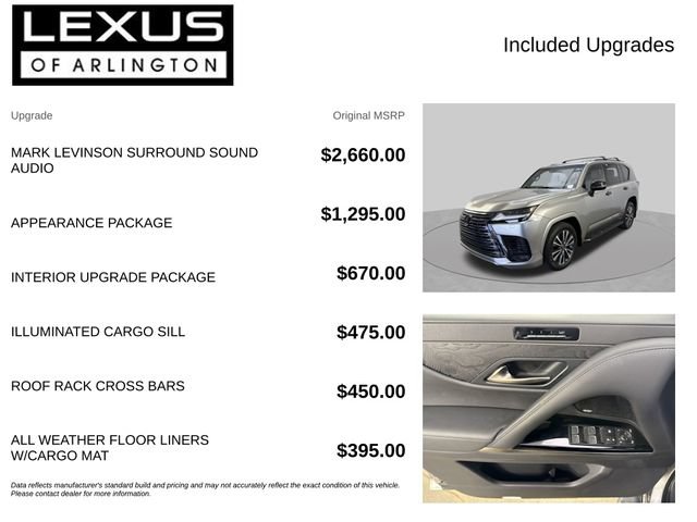 Used 2023 Lexus LX 600 4WD w/ Appearance Package image 4