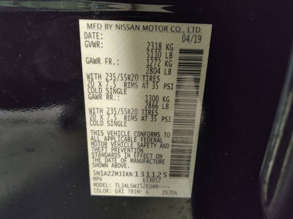 Used 2019 Nissan Murano Platinum w/ Cargo Package FWD image 33