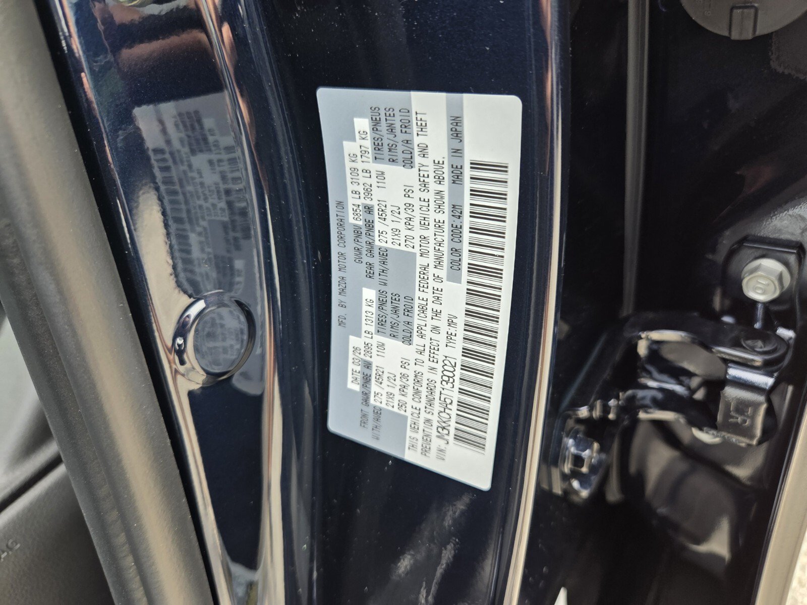 New 2026 MAZDA CX-90 Plug-In Hybrid w/Premium Sport AWD/4WD image 21