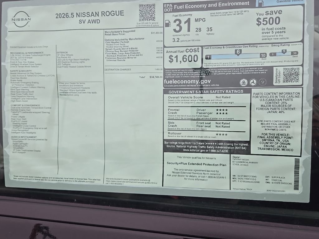 New 2026 Nissan Rogue SV w/ Cold Weather Package image 38