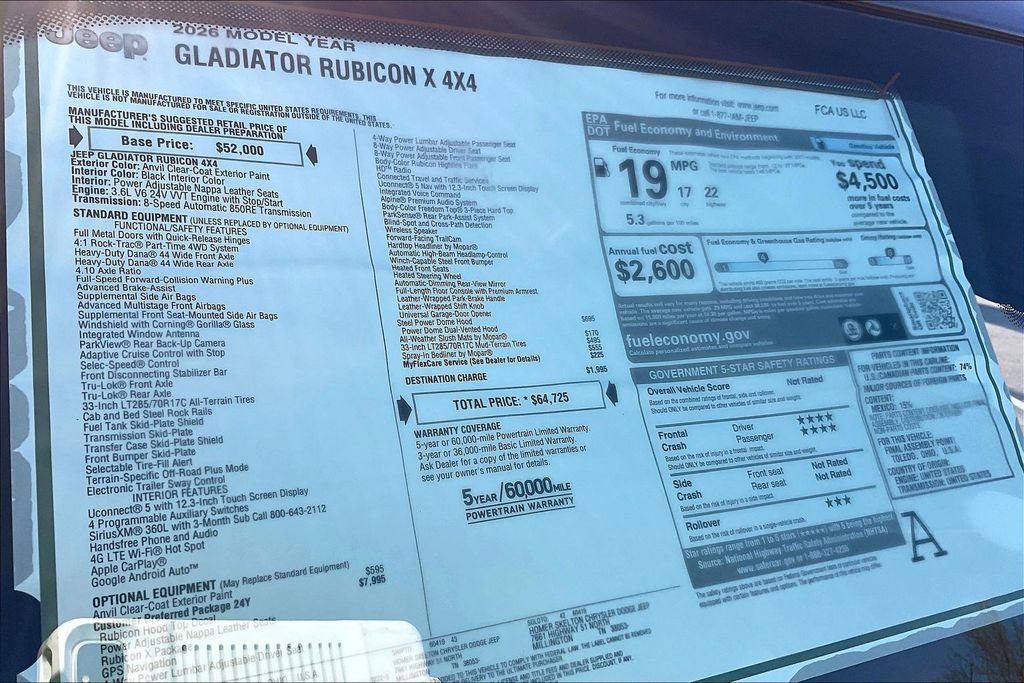 New 2026 Jeep Gladiator Rubicon image 14