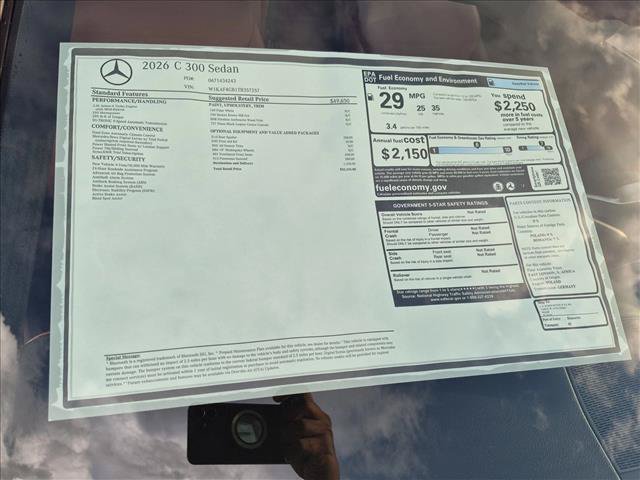 New 2026 Mercedes-Benz C 300 Sedan image 16