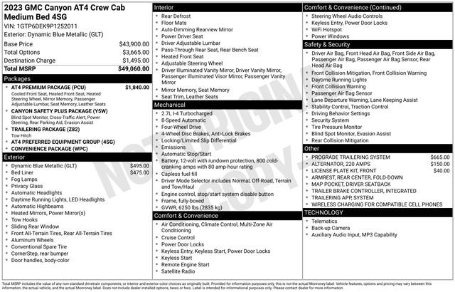 Used 2023 GMC Canyon AT4 w/ AT4 Premium Package AWD/4WD image 36