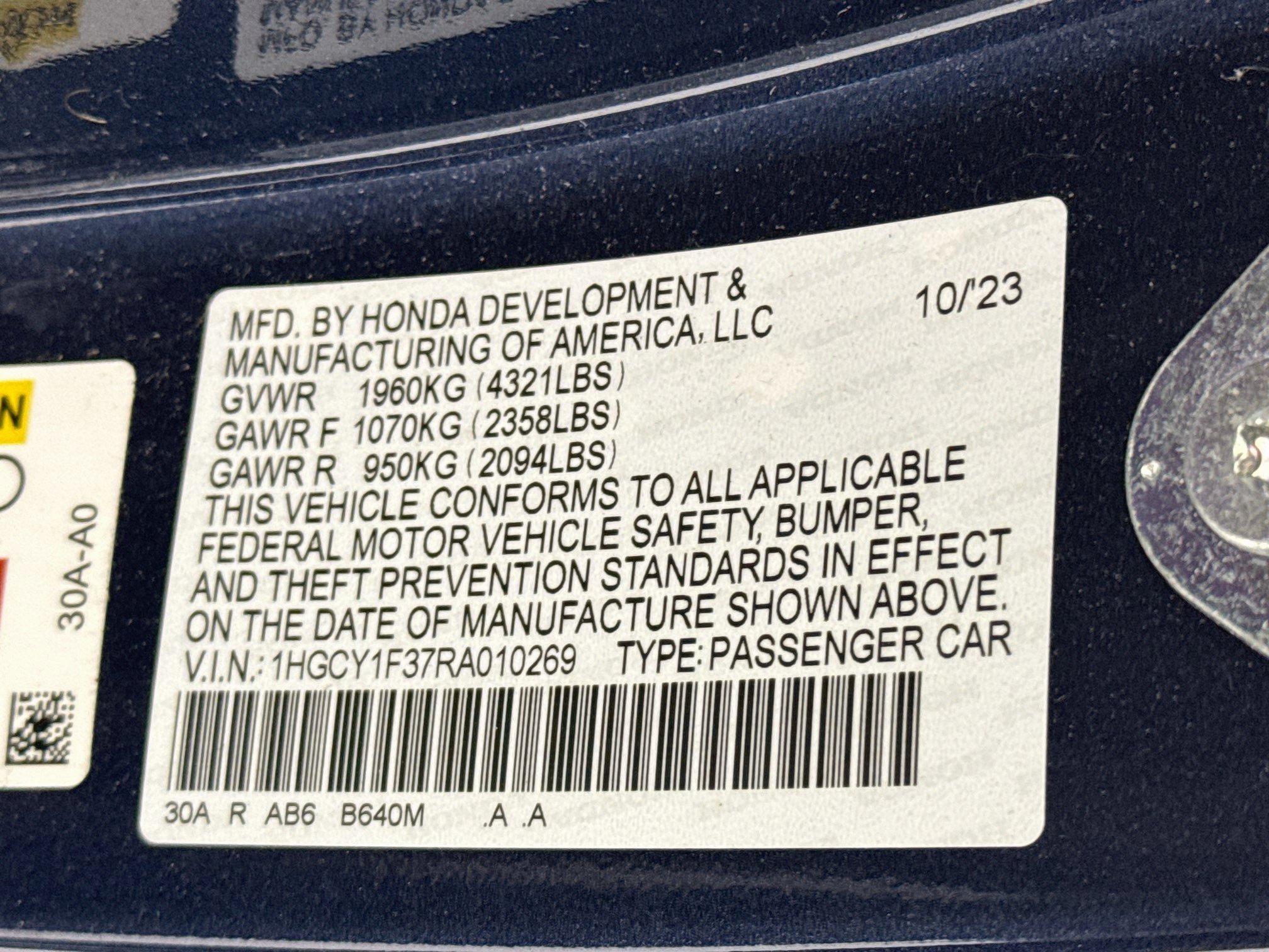 Certified 2024 Honda Accord EX image 31